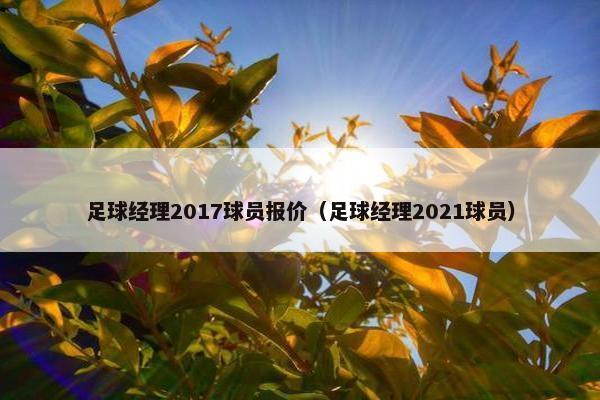 足球经理2017球员报价（足球经理2021球员）