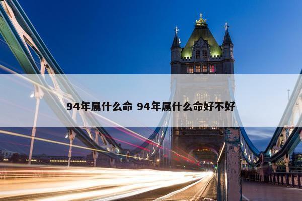 94年属什么命 94年属什么命好不好