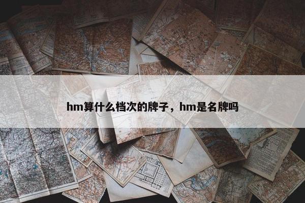 hm算什么档次的牌子，hm是名牌吗