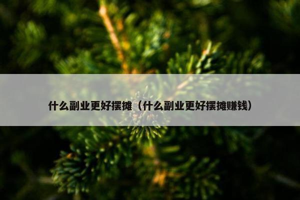 什么副业更好摆摊（什么副业更好摆摊赚钱）