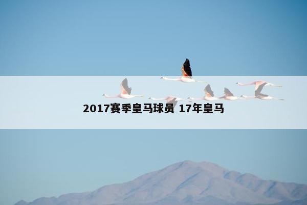 2017赛季皇马球员 17年皇马