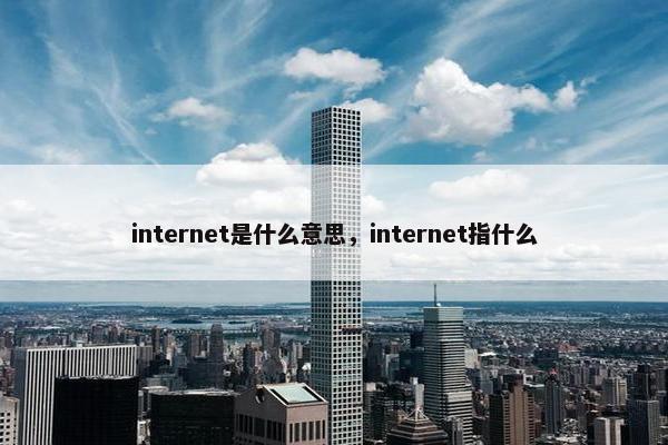 internet是什么意思，internet指什么