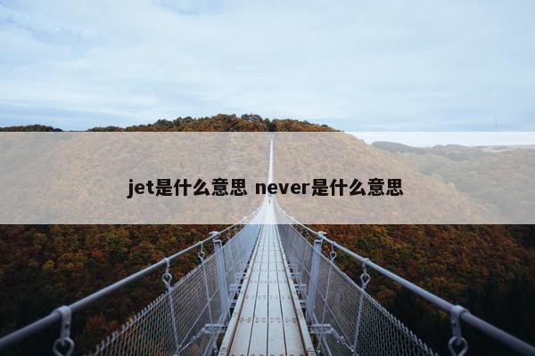 jet是什么意思 never是什么意思