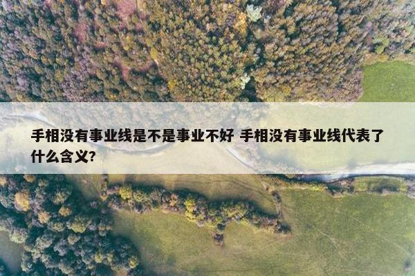 手相没有事业线是不是事业不好 手相没有事业线代表了什么含义?