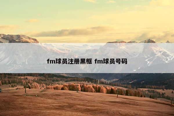 fm球员注册黑框 fm球员号码