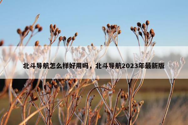 北斗导航怎么样好用吗，北斗导航2023年最新版