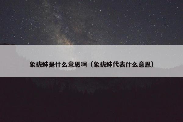 象拔蚌是什么意思啊（象拔蚌代表什么意思）