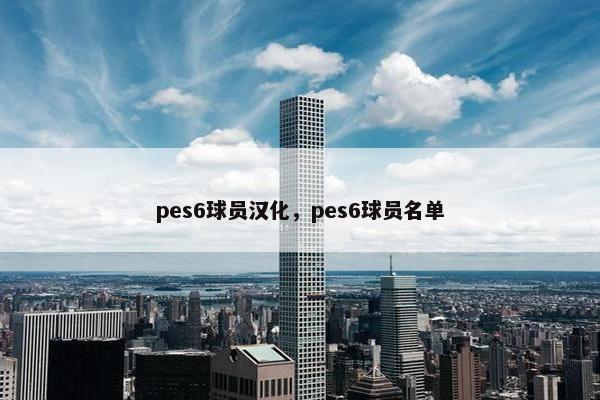 pes6球员汉化，pes6球员名单