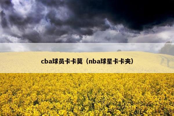 cba球员卡卡莫（nba球星卡卡夹）