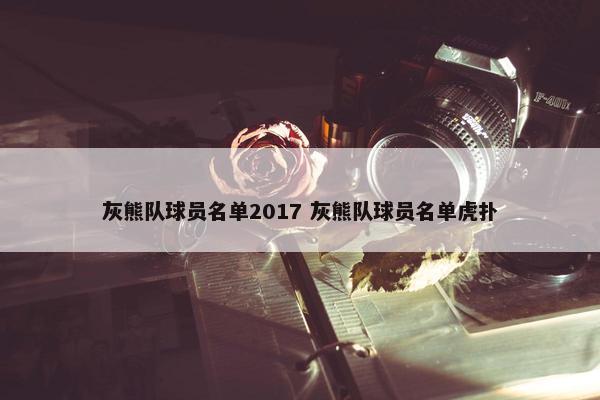 灰熊队球员名单2017 灰熊队球员名单虎扑