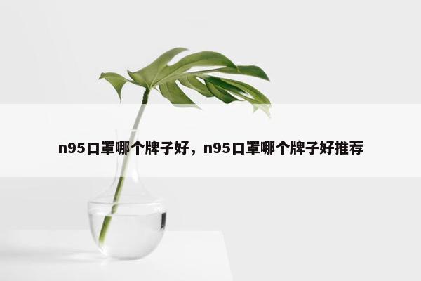 n95口罩哪个牌子好，n95口罩哪个牌子好推荐