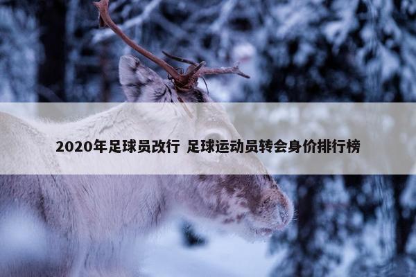 2020年足球员改行 足球运动员转会身价排行榜