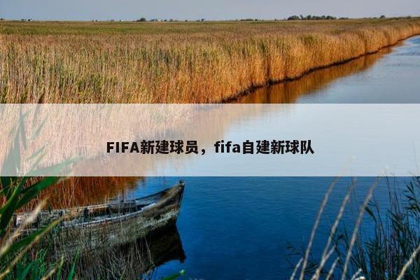 FIFA新建球员，fifa自建新球队