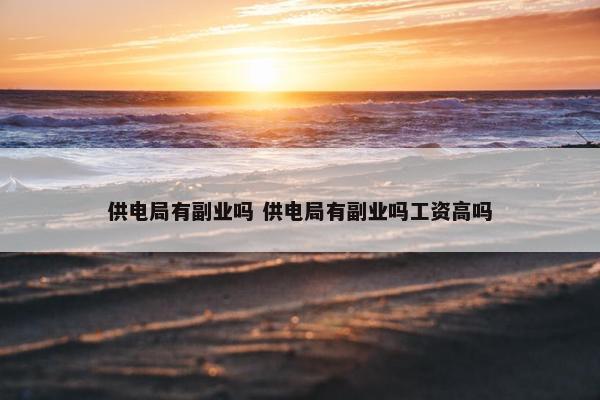 供电局有副业吗 供电局有副业吗工资高吗