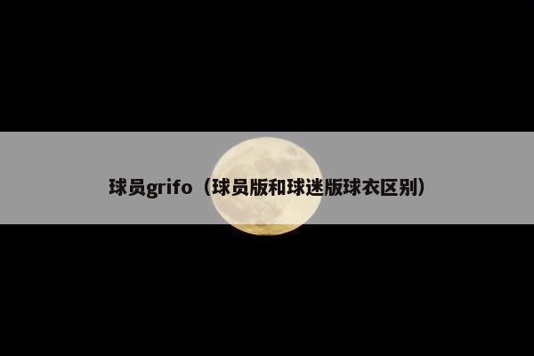 球员grifo（球员版和球迷版球衣区别）