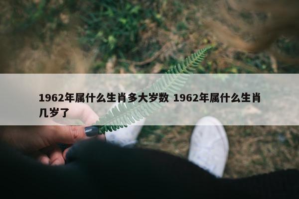 1962年属什么生肖多大岁数 1962年属什么生肖几岁了