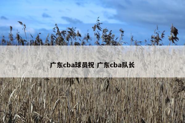 广东cba球员祝 广东cba队长