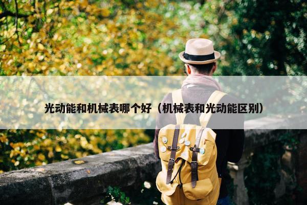 光动能和机械表哪个好（机械表和光动能区别）