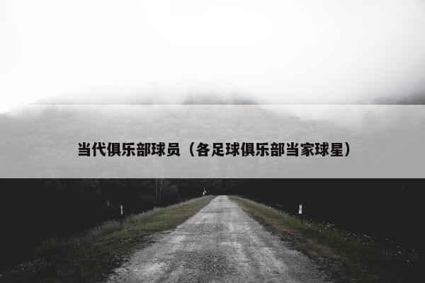 当代俱乐部球员（各足球俱乐部当家球星）