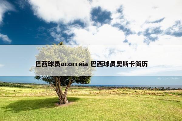 巴西球员acorreia 巴西球员奥斯卡简历