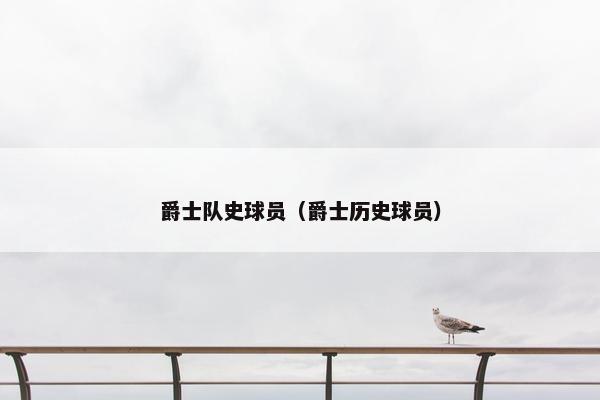 爵士队史球员（爵士历史球员）