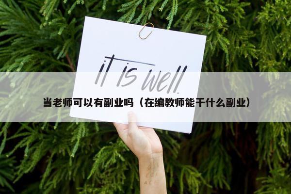 当老师可以有副业吗（在编教师能干什么副业）