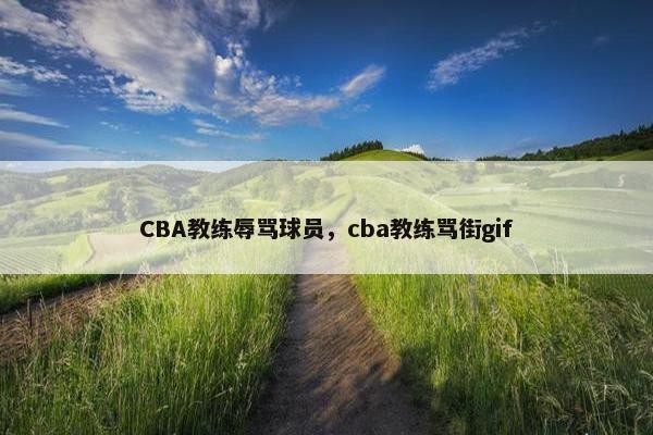 CBA教练辱骂球员，cba教练骂街gif