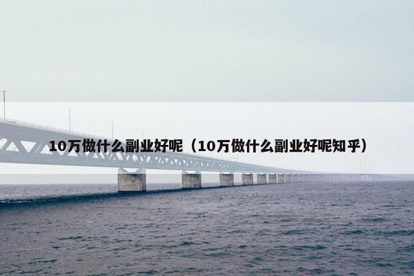 10万做什么副业好呢（10万做什么副业好呢知乎）