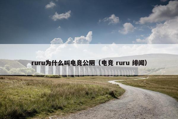 ruru为什么叫电竞公厕（电竞 ruru 绯闻）