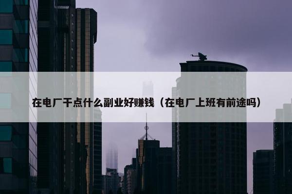 在电厂干点什么副业好赚钱（在电厂上班有前途吗）