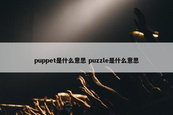puppet是什么意思 puzzle是什么意思