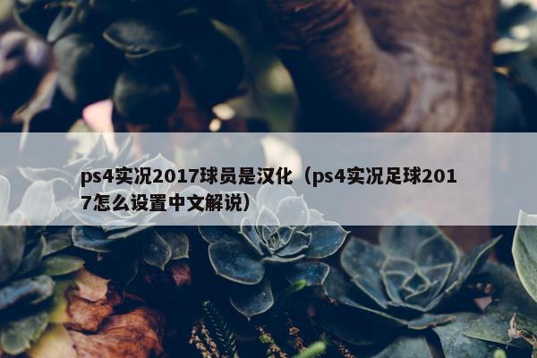 ps4实况2017球员是汉化（ps4实况足球2017怎么设置中文解说）