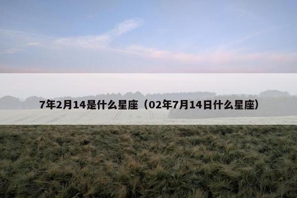 7年2月14是什么星座（02年7月14日什么星座）