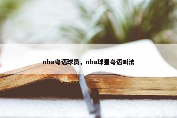 nba粤语球员，nba球星粤语叫法