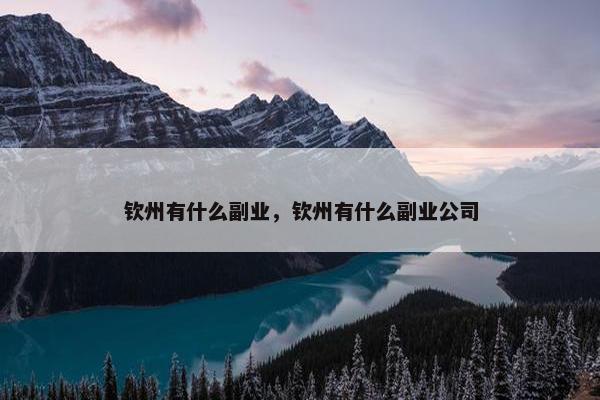 钦州有什么副业，钦州有什么副业公司