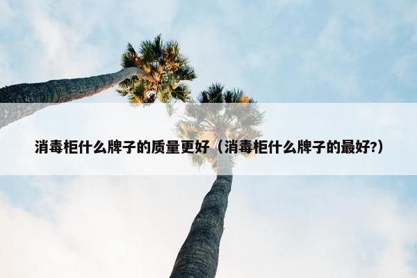 消毒柜什么牌子的质量更好（消毒柜什么牌子的最好?）