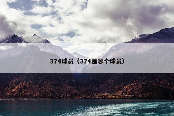 374球员（374是哪个球员）