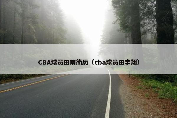 CBA球员田雨简历（cba球员田宇翔）