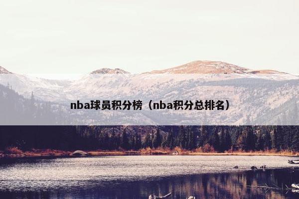 nba球员积分榜（nba积分总排名）