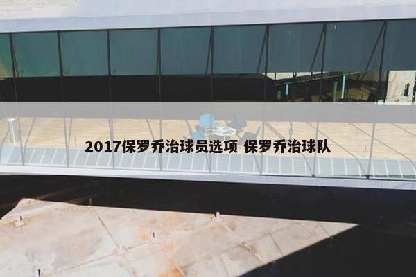 2017保罗乔治球员选项 保罗乔治球队