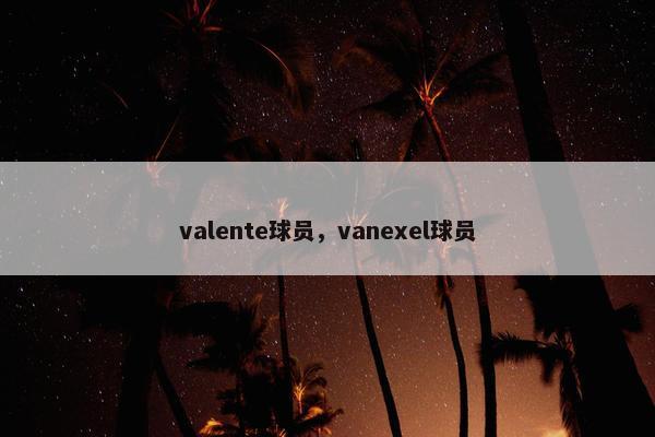 valente球员，vanexel球员