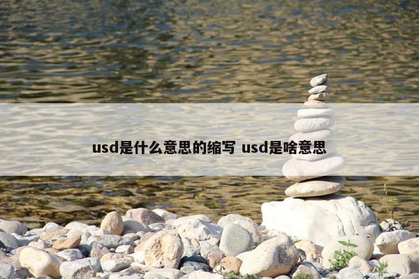 usd是什么意思的缩写 usd是啥意思