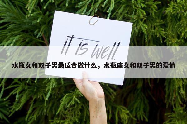 水瓶女和双子男最适合做什么，水瓶座女和双子男的爱情