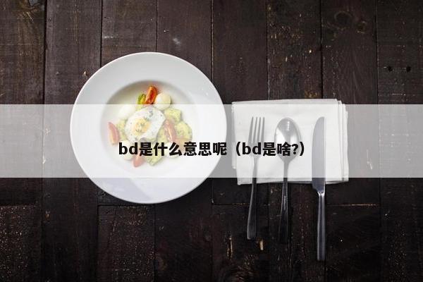 bd是什么意思呢（bd是啥?）