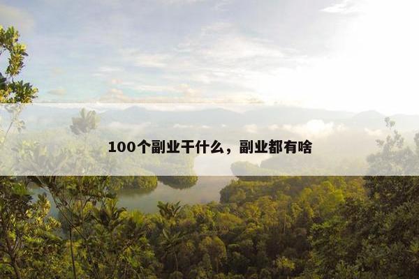 100个副业干什么，副业都有啥