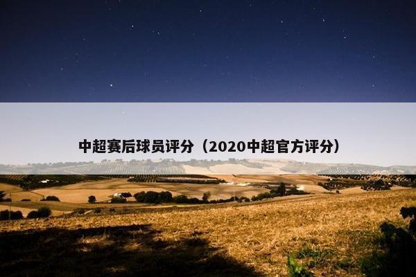 中超赛后球员评分（2020中超官方评分）