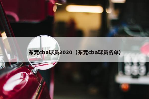 东莞cba球员2020（东莞cba球员名单）