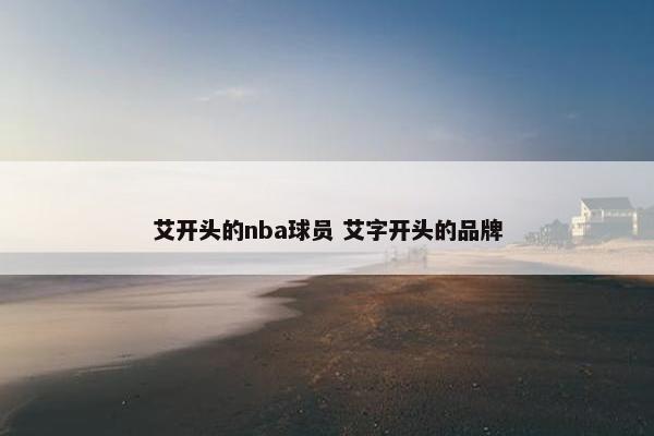 艾开头的nba球员 艾字开头的品牌