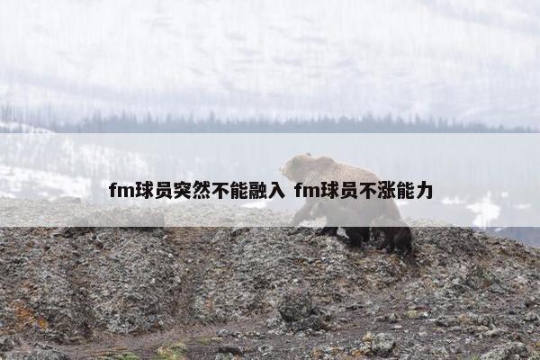 fm球员突然不能融入 fm球员不涨能力