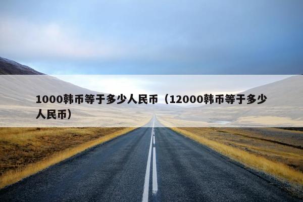 1000韩币等于多少人民币（12000韩币等于多少人民币）